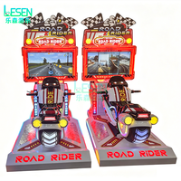 Máquina de Juego de Carreras de Motos con Simulador 3D y Luces LED, Operada con Monedas, para Centros de Entretenimiento - ¡Oferta!