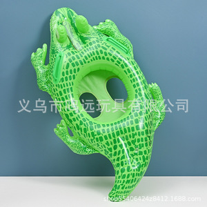 Flotador inflable de cocodrilo Mingyuan para niños, talla única, diseño de dibujos animados para juegos acuáticos infantiles - Product Image 1