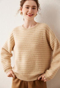 Maglione Casual da <span class=keywords><strong>donna</strong></span> con scollo girocollo in <span class=keywords><strong>maglia</strong></span> Jacquard in Cashmere - Product Image 3