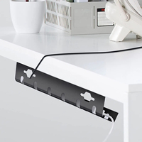 Goulotte de câblage en acier au carbone thermolaqué pour sous le bureau - Gestion flexible des câbles pour usage domestique/bureau