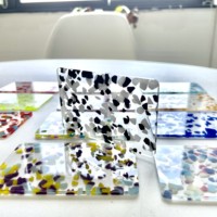 Panneau de plexiglas acrylique transparent à motifs de couleur spéciale de 3mm pour l'artisanat de décoration