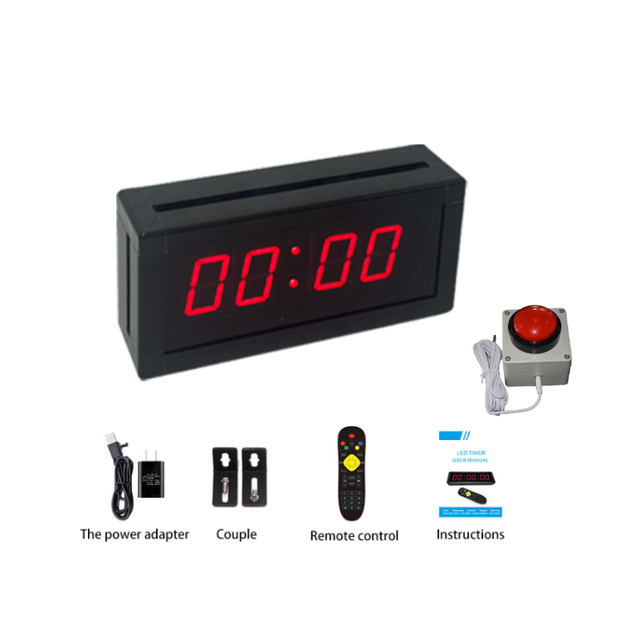 Countdown 2.3 Inch Timer Rechargeable with Led Single-sided Display Timer Button Speed Cycle Sprint Timer Counter