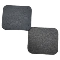Patchs en cuir véritable lavables pour jeans, avec logo personnalisé en relief, prix d'usine