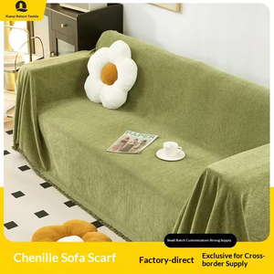 Housse de <span class=keywords><strong>canapé</strong></span> élastique en gros en tissu jacquard chenille chevrons, <span class=keywords><strong>anti</strong></span>-rayures, antidérapante, protection textile pour <span class=keywords><strong>canapé</strong></span> - Product Image 3