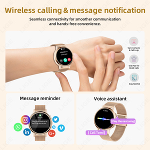 Montre connectée LIGE BWAK88 (2 bracelets) avec lampe torche pour femmes, répondre aux appels, tracker <span class=keywords><strong>de</strong></span> fitness, fréquence cardiaque, montre connectée pour femmes Android IOS - Product Image 2