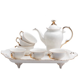 Ensemble de café en céramique de style européen blanc de luxe Phnom Penh pour le thé de l'après-midi, très vendu - Product Image 5