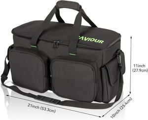 Bolsa de Transporte para Altavoces, Equipos de Sonido, DJ, con Divisores Ajustables, Bolsa Doble Separada para Cables, Equipo de DJ, Bolsa de Almacenamiento - Product Image 1