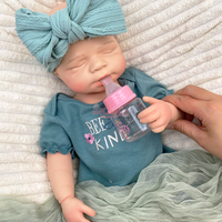 50cm Detaillierte Handgefertigte Realistische Silikon-Reborn-Babypuppe, Weiche Silikonpuppe mit Offenem Mund, Pascale-Puppen als Geburtstagsgeschenk