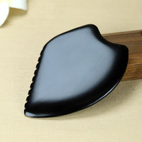 Outil de massage facial Gua Sha en pierre Bian, peigne Guasha unique à 9 bords en pierre Bian pour la thérapie SPA et l'acupuncture, logo personnalisé