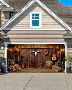 Fondo Decorativo Personalizable para Puerta de Garaje con Diseño de <span class=keywords><strong>Vaquero</strong></span> del Oeste, para Interiores y Exteriores, Decoración para Fiestas en Casa - Product Image 6