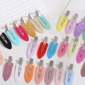 Pinces à <span class=keywords><strong>cheveux</strong></span> plates sans plis, 5 couleurs, 20 pièces, en plastique mat et métal, barrettes crocodiles pour franges latérales, pour femmes, en gros - Product Image 3