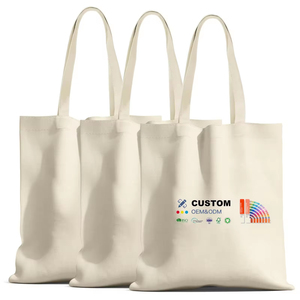 Bolsas de Compras Reutilizables Ecológicas con Logotipo Personalizado, MOQ Bajo, Precio de Fábrica, Bolsa de Tela de Lona, Bolsa de Mano para Mujer - Product Image 1