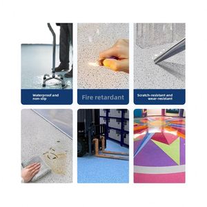 Peinture de sol en résine époxy haute dureté à application simple au pinceau, effet marbre, revêtement liquide autolissant pour appareils électroménagers - Product Image 6