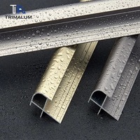 Profilé d'angle rond en alliage d'aluminium, protection semi-circulaire pour les coins des murs, auto-adhésif pour carreaux et panneaux muraux