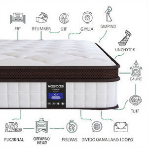 Colchón de Látex <span class=keywords><strong>Natural</strong></span> con Muelles Ensacados Silenciosos y Esponja de Látex con Espuma Viscoelástica del Fabricante - Product Image 3