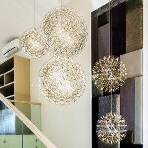 โคมไฟแขวนทรงกลม LED สไตล์มินิมอลสมัยใหม่ ขั้ว E27 หัวเดียว สำหรับวิลล่า ห้องนั่งเล่น บาร์ โรงแรม - Product Image 5