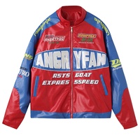 Finch vêtement moto course porter 2025 cuir Jacker personnalisé surdimensionné veste Streetwear Baseball veste mode automne manteau