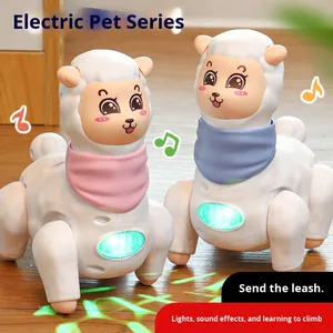 QS gros enfants éducatifs électrique marche Mini jouet enfants en plastique 2 couleurs B/<span class=keywords><strong>O</strong></span> mignon dessin animé petit Animal ensemble jouets musique - Product Image 5