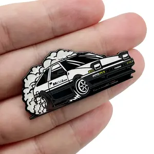 OMG Gifts manufacture customized silk screen printing pins metal crafts car shape design hard enamel pin