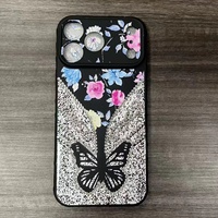 Coque de téléphone papillon diamantée en promotion pour iPhone 18 17 16 15 14 13 12 11 – Coque arrière en TPU pour iPhone – Étui girly