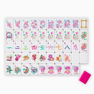 En stock, nouvelles tuiles de <span class=keywords><strong>mahjong</strong></span> roses, gravure laser classique, écologiques, 4 couches, 160 pièces, jeu de <span class=keywords><strong>mahjong</strong></span> - Product Image 1