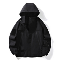 Vestes softshell décontractées pour hommes, printemps, extérieur, avec logo personnalisé, fermeture éclair intégrale, capuche, imperméables et coupe-vent, grandes tailles