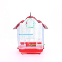 Vente en gros de cages à oiseaux modernes en fer, cages de luxe pour l'alimentation des oiseaux, boîtes, plateaux simples en plastique
