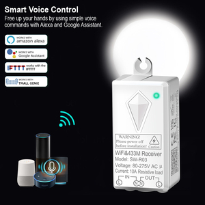 10A 3-Gang Smart WiFi Switch Control remoto Interruptor <span class=keywords><strong>de</strong></span> luz <span class=keywords><strong>de</strong></span> pared Compatible con Alexa Google Assistant IFTTT 3 vías - Product Image 4