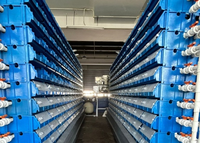 Boîte verticale d'élevage de crabe de boue pour l'aquaculture Cages à crabe intérieures en matériau PP avec système de culture