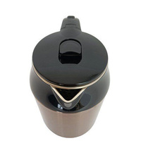 Bouilloire électrique à double paroi noire et dorée de 1,8 L pour faire bouillir de l'eau, bouilloire à thé et cafetière électrique, arrêt automatique, 360° °   Base, OEM
