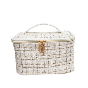 Cosmetic Bag <b>Makeup</b> Storage Portable Travel Toiletry <b>Case</b> Off White And Pure Black 2023 Style - Product Image 5