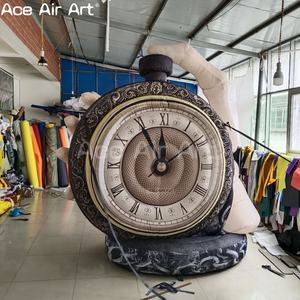 <span class=keywords><strong>Alice</strong></span> nel paese delle meraviglie gigantesco orologio gonfiabile palloncino bianco coniglio oro gonfiabile orologio a mano con luce a LED - Product Image 5