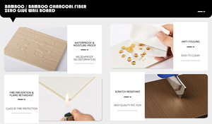 Hoja de cristal de carbono con textura de Metal interior/Panel y tablero de pared de chapa de madera de fibra de carbón de Bambú - Product Image 6