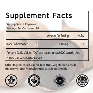 Cápsulas de Ajo Negro Fermentado OEM/ODM, Superventas, para la Salud Inmunológica, Celular, Antioxidante y del Corazón, 60 Cápsulas - Product Image 2