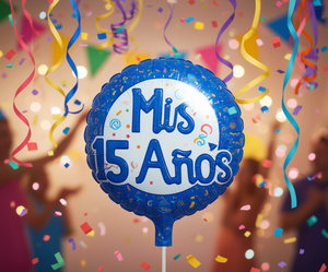 Palloncino Numero in Foil 15 Anni Blu Metallizzato Stampa Digitale Decorazione per Feste di Compleanno Adulti - Product Image 2