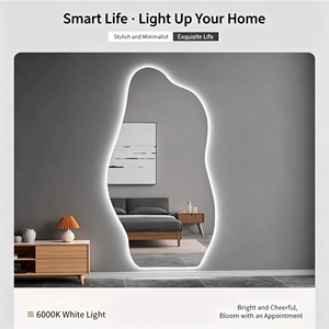 <span class=keywords><strong>Miroir</strong></span> mural sans cadre pour projet hôtelier, <span class=keywords><strong>miroir</strong></span> <span class=keywords><strong>de</strong></span> corps ondulé, <span class=keywords><strong>miroir</strong></span> <span class=keywords><strong>de</strong></span> <span class=keywords><strong>salle</strong></span> <span class=keywords><strong>de</strong></span> <span class=keywords><strong>bain</strong></span> LED sur pied, <span class=keywords><strong>miroir</strong></span> LED pleine longueur irrégulier ondulé - Product Image 6