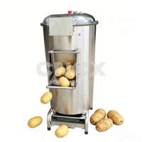 Automatische verse aardappel schil-, snij- en frituurmachine, compact ontwerp voor kleine bedrijven, friet- en chipsverwerkingslijn