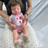 Poupée Reborn en Silicone Corps Entier Souple de 20 Pouces, Cheveux Implantés, Lavable, Bébé Fille Nouveau-né Réaliste, Cadeau de Noël, Articles de Collection
