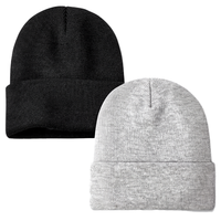 Gorro Unisex de Punto Acrílico 100% con Diseño de Dibujos Animados/Personajes, Color Sólido, Estilo Casual para Adultos, Circunferencia de Cabeza 56-58CM