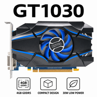 Carte graphique GT1030 4 Go GDDR5 64 bits, carte vidéo DVI 4K GPU pour ordinateur de bureau, PC de jeu, pièces d'ordinateur, GPU 4G