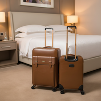 Valise de voyage d'affaires en similicuir 20/22/24 pouces avec serrure TSA, bagage à roulettes, grande capacité, valise portable