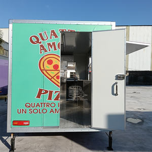 Remolque de cocina móvil cuadrado aprobado por CE DOT, chasis de acero galvanizado, totalmente equipado para pizza, barbacoa y comida rápida. - Product Image 4