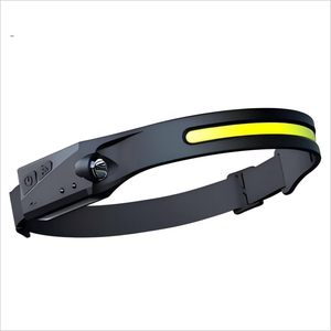 ไฟฉายคาดศีรษะแบบเหนี่ยวนำ COB ชาร์จไฟได้ พร้อมไฟ LED ให้แสงสว่างเต็มที่ - Product Image 1