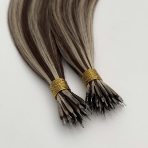 Wholesale Nano <b>Ring</b> Hair Extension Russian Cuticle Aligned Virgin Human Hair Nano <b>Ring</b> Extensions for Salon 2026 Raw Hair 1b - Product Image 5