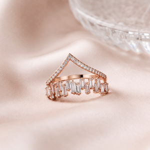 Anello a doppio strato a forma di V in stile coreano per gioielli da dito alla moda da donna - Product Image 4