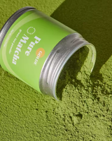 Emballage en boîte de conserve en poudre de thé matcha argenté avec étiquette personnalisée gaufrage matcha 30g 40g conteneur vente en gros sans filet