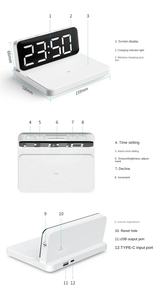 <span class=keywords><strong>Despertador</strong></span> digital con carga inalámbrica rápida de 15W <span class=keywords><strong>Despertador</strong></span> de carga inalámbrica de escritorio LED - Product Image 5