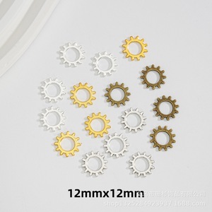 Engrenage en alliage pour bijoux, 12mm x 12mm, style Steampunk, pour la fabrication de colliers, bracelets et boucles d'oreilles - Product Image 1