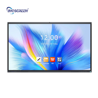 Интерактивная смарт-доска INGSCREEN 85 дюймов с ОС Android 14.0, 4K LCD LED сенсорным экраном для конференций и обучения