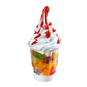 Modèle de boule de crème glacée en PVC souple pour la création de fausses aliments décoratifs - Product Image 1